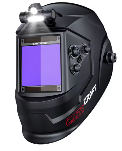 Casco per saldatura ARCCAPTAIN  maschera per saldatura auto-oscurante per saldatrice TIG MIG ARC, visualizzazione grande, a colori reali